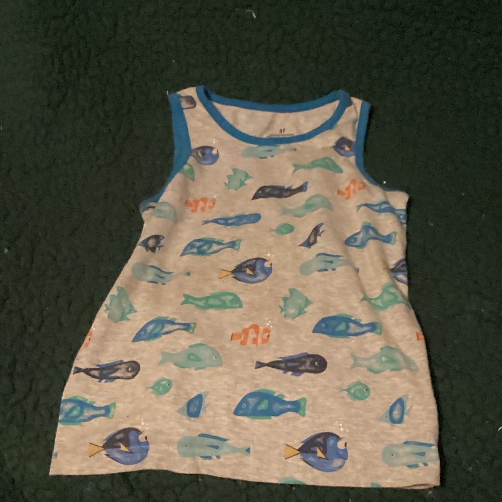 Kids Fish Print Sleeveless Top